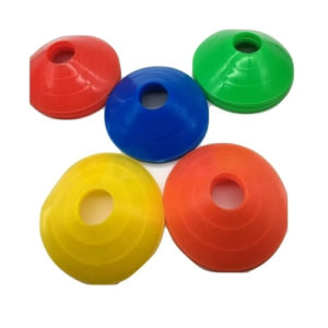 Kit de 50 Cones Chapéu Chinês Coloridos Esportivos e Treinos Funcionais